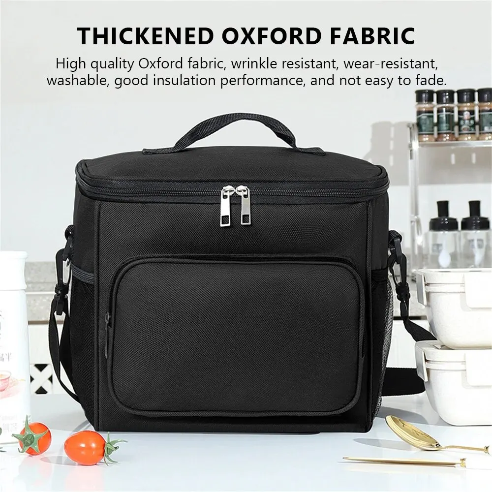 Lunch Bag Large Reusable With Adjustable Shoulder Strap For Women Men