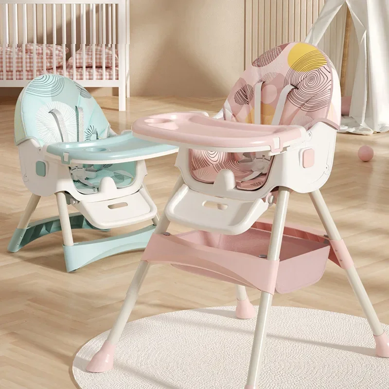 Can Sit and Lie Down Upgraded Baby Dining Chair with Foot Pedal, Convenient Dining Table and Chair for Babies To Eat