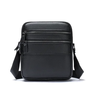 Manshoulder 가방 다목적 작은 사각형 가방 크로스 바디 가죽 가방 대용량, 소 가죽 가방 남자