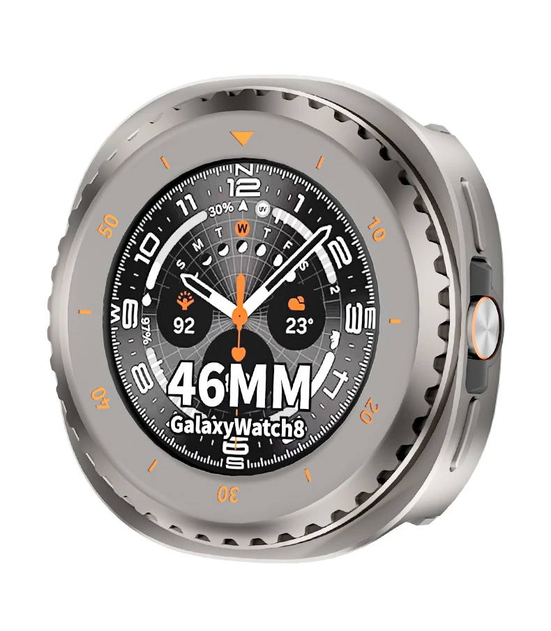Premium Alloy Protective Cover for Galaxy Watch 8 Classic - Scratch-Resistant Hard Frame with Time Scale