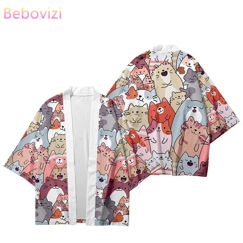 Fashion-Style-Full-Cat-Print-Cardigan-Kimono-Harajuku-Women-Men-Yukata ...