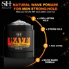 360 Wave Pomade Style Gel With Brush Natural Anti-Hair Loss Wavy Frizz Control Cream Strong Hold Nourishing Scalp Wave Cream Kit 3