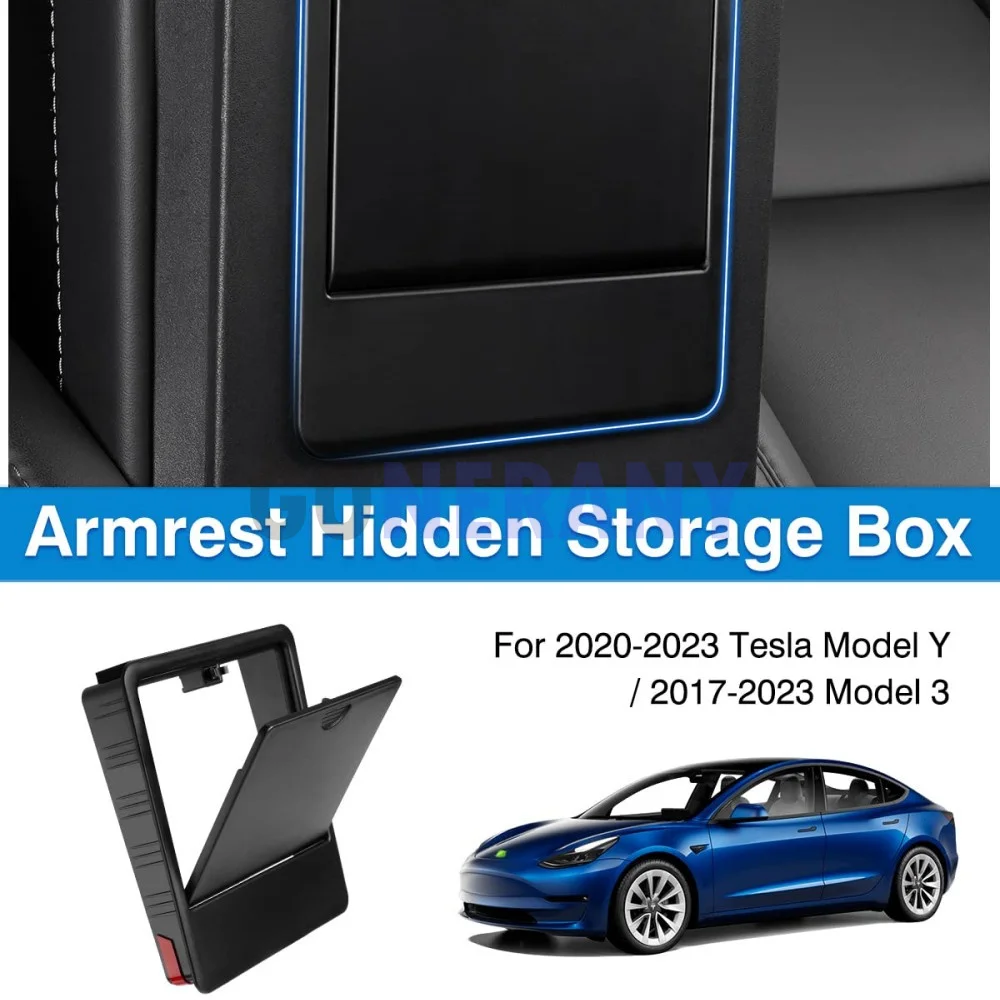 One-Touch Hidden Storage Box Designed for Tesla Model 3/Y Center Console  Organizer Armrest One-Touch Armrest Hidden Storage Box - China One-Touch  Hidden Storage Box, Designed for Tesla Model 3/Y