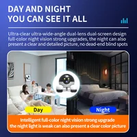 Dual Lens Robot Camera Dual Screen Monitoring All-Around Viewing Long Battery Life Monitor Mobile Walking Camera Home Customized 2