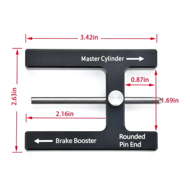 U90C PowerBrake Booster Depth Gauges Tool Aluminum Brake Booster Push Rod Adjustment