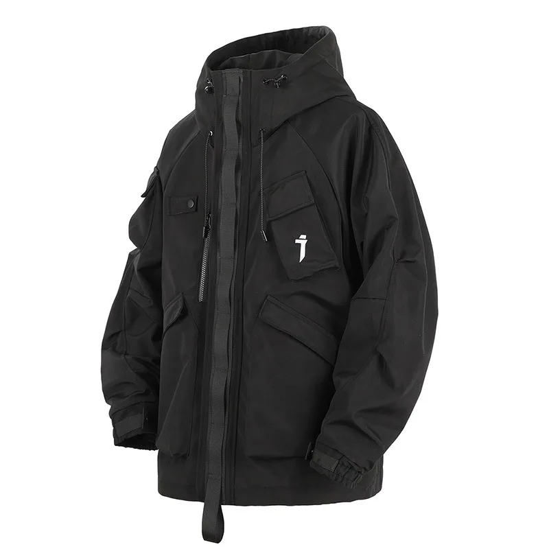 11 BYBB'S DARK 2025 New Tactical Jackets Windbreaker Mens Cargo Function Hooded Jacket Coats Outwear Techwear Streetwear 6