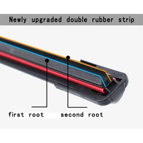 Car Windshield Wiper blades Universal Soft Double layer Rubber Frameless Bracketless car wipers 14" 16" 19" 20" 21" 22" 24"26" - Image 3