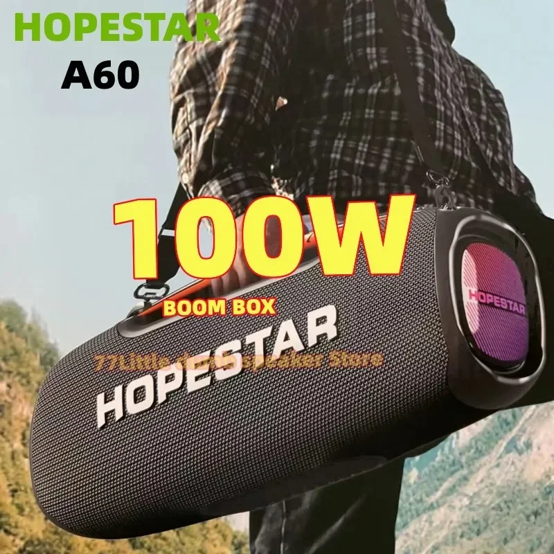 Caixa De Som Bluetooth Hopestar-A60 Outdoor 100W Subwoofer Bluetooth 5.1 Altoparlante Impermeabile Portatile Party Boombox Home Theater