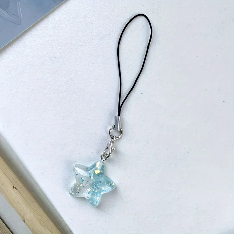 Shiny Star-Shaped Anti-Lost Lanyard with Pendant – Versatile Accessory for Phones, Bags, and Keys