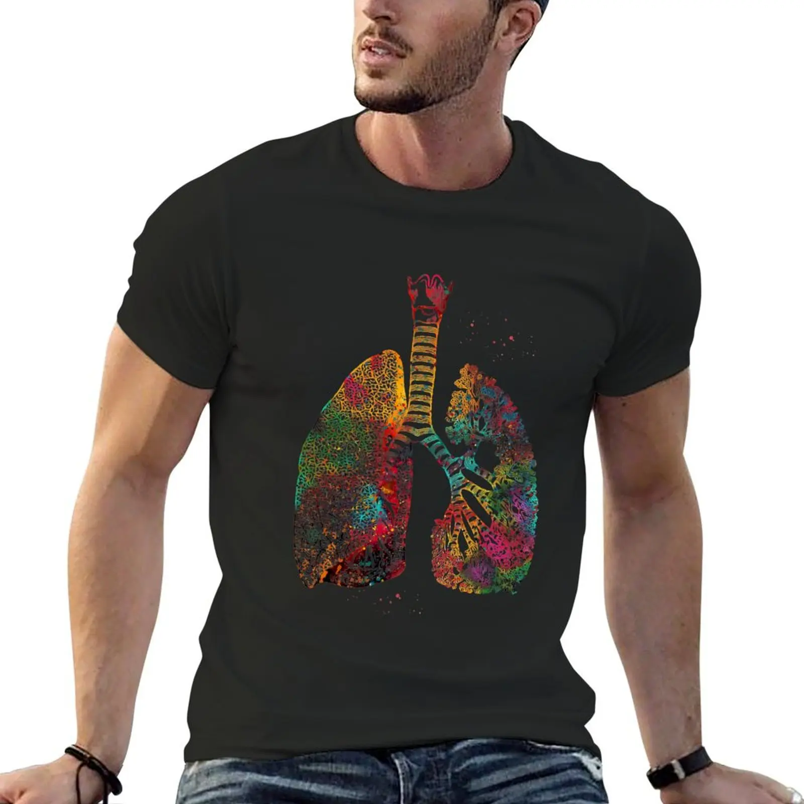 

Lungs Art T-Shirt custom t shirt anime figures blanks shirts graphic mens designer clothes