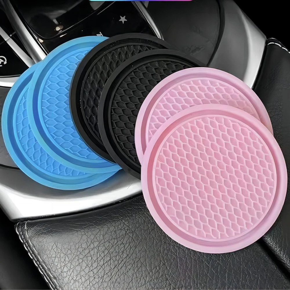 2PCS Car Cup Coasters Travel Cup Holder Universal Non-Slip Holders Embedded In Ornaments Coaster Car Interior Accessories Cup Holder Coasters Cup Holder Insert