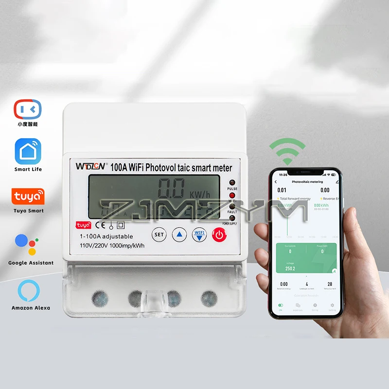 

WiFi Intelligent Photovoltaic Meter Breaker Timer Solar Bidirectional Hour Meter Electronic Appliances Remote Controller