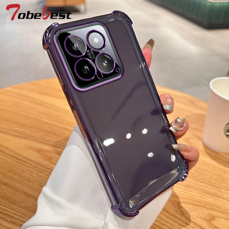 Klare transparente stoßfeste Silikonhülle für Xiaomi Mi 14 13 12 Pro Soft Back Cover_voghion.com