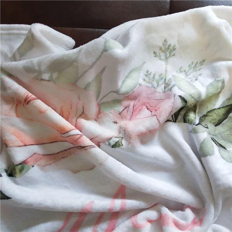 Nome personalizado cobertor do bebê swaddle swaddle