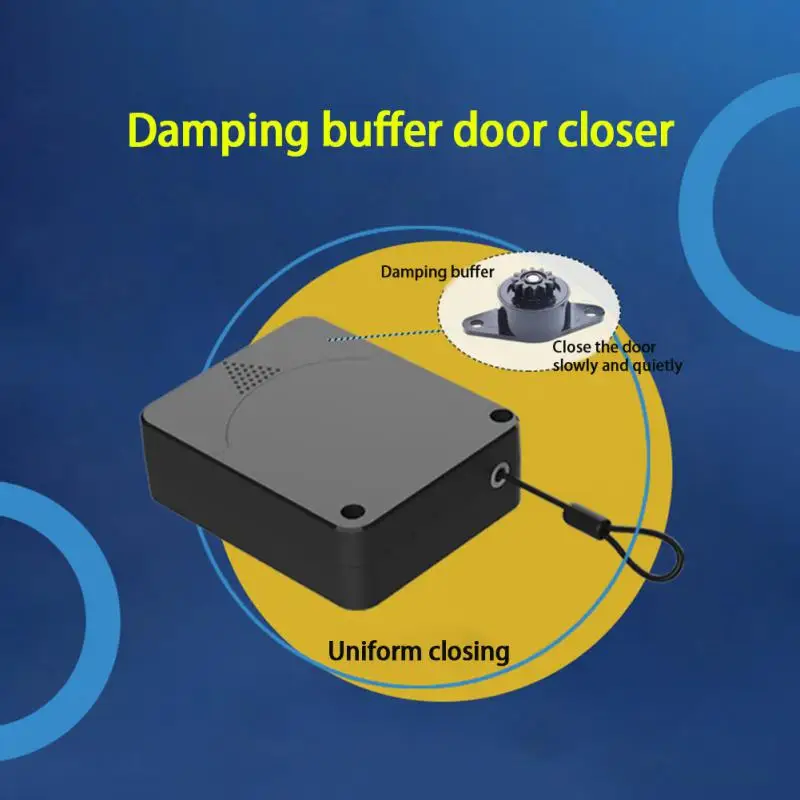 Door Closer Punch-free Automatic Sensor 800g/1200g Pull Double Damping