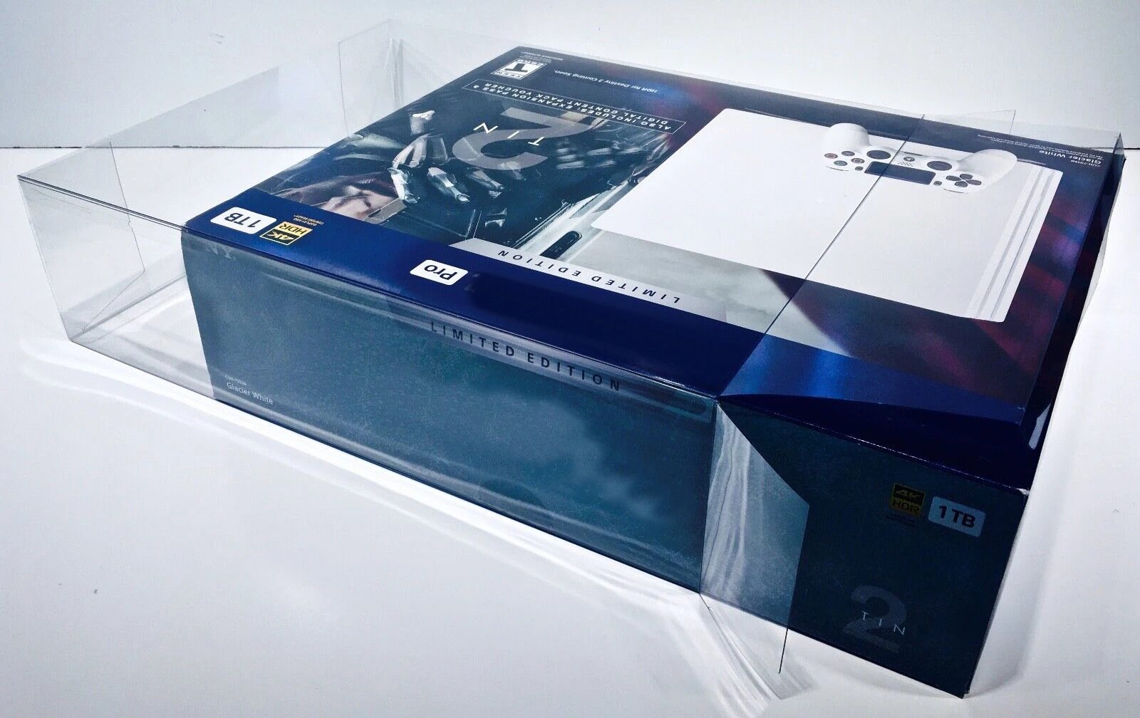 Durable Console Box Protector for Select PS4 PRO Editions (Clear)