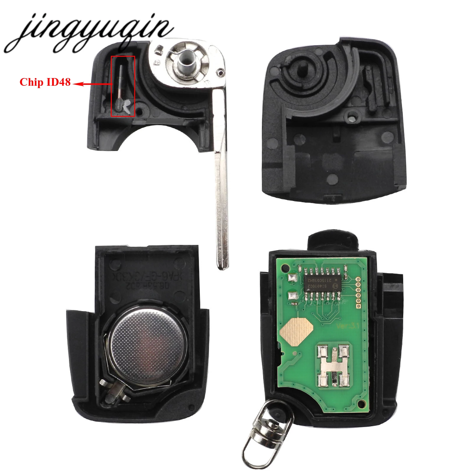 433Mhz Flip Remote Car Key For VW Volkswagen Golf 4 Passat MK4 Seat Skoda