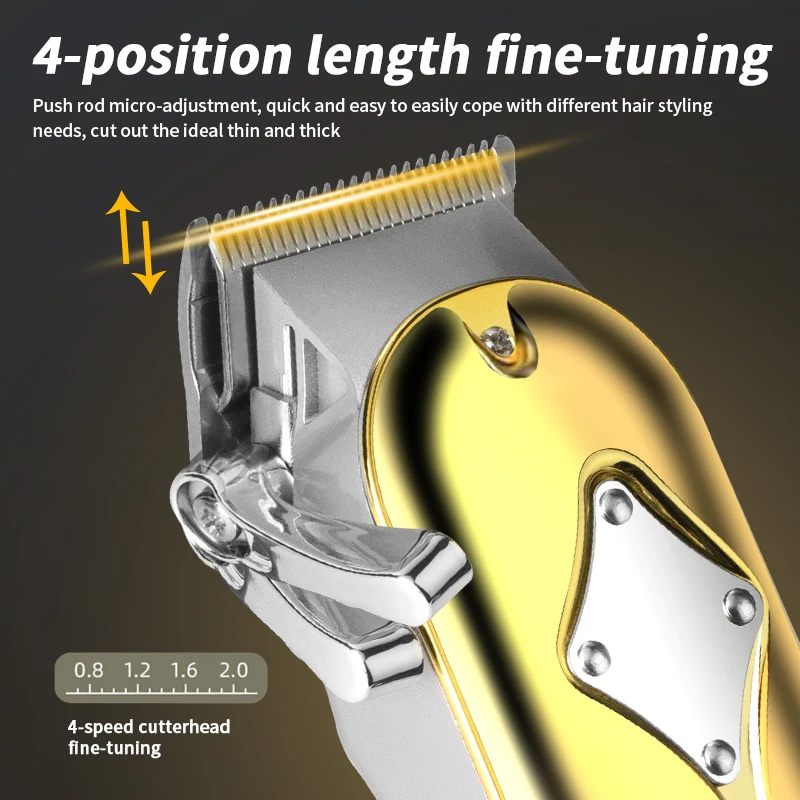WAIKIL professional men's electric hair clipper many function hair trimmer electric shaver USB charge cordless high-power Barber 4