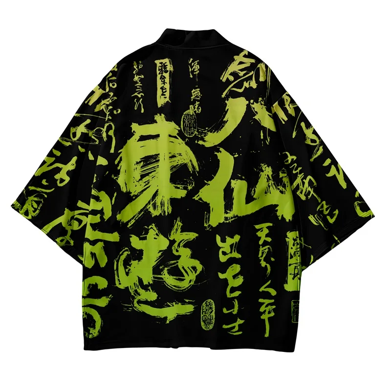Japanese Kimono Cardigan Yukata Male Jacket Men Japan Harajuku Streetwear Samurai Clothes Haori Obi