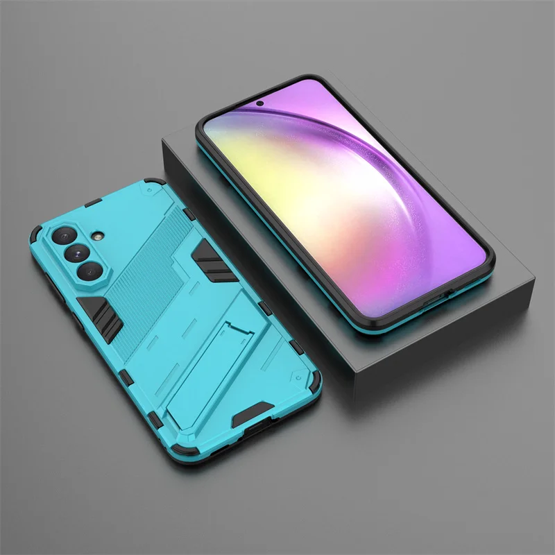 Magnetic Holder Armor Phone Case with Kickstand and Hard Back Cover
