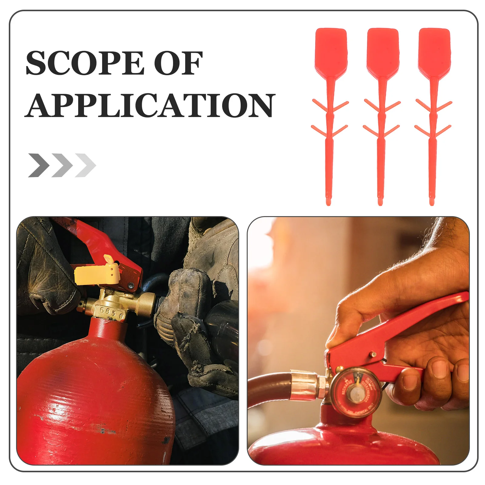 1000 Pcs Fire Extinguisher Accessories Wet Pull Pin Latches Automotive Car Red Tamper Seals Extingushier Plastic Safety