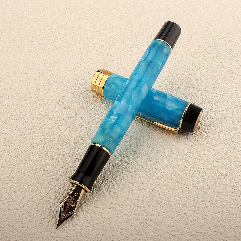 Jinhao Century 100 Series Fountain Pen Multi Color Acrylic Barrel Fine Nib Gold Trim Business Office Signature School 4