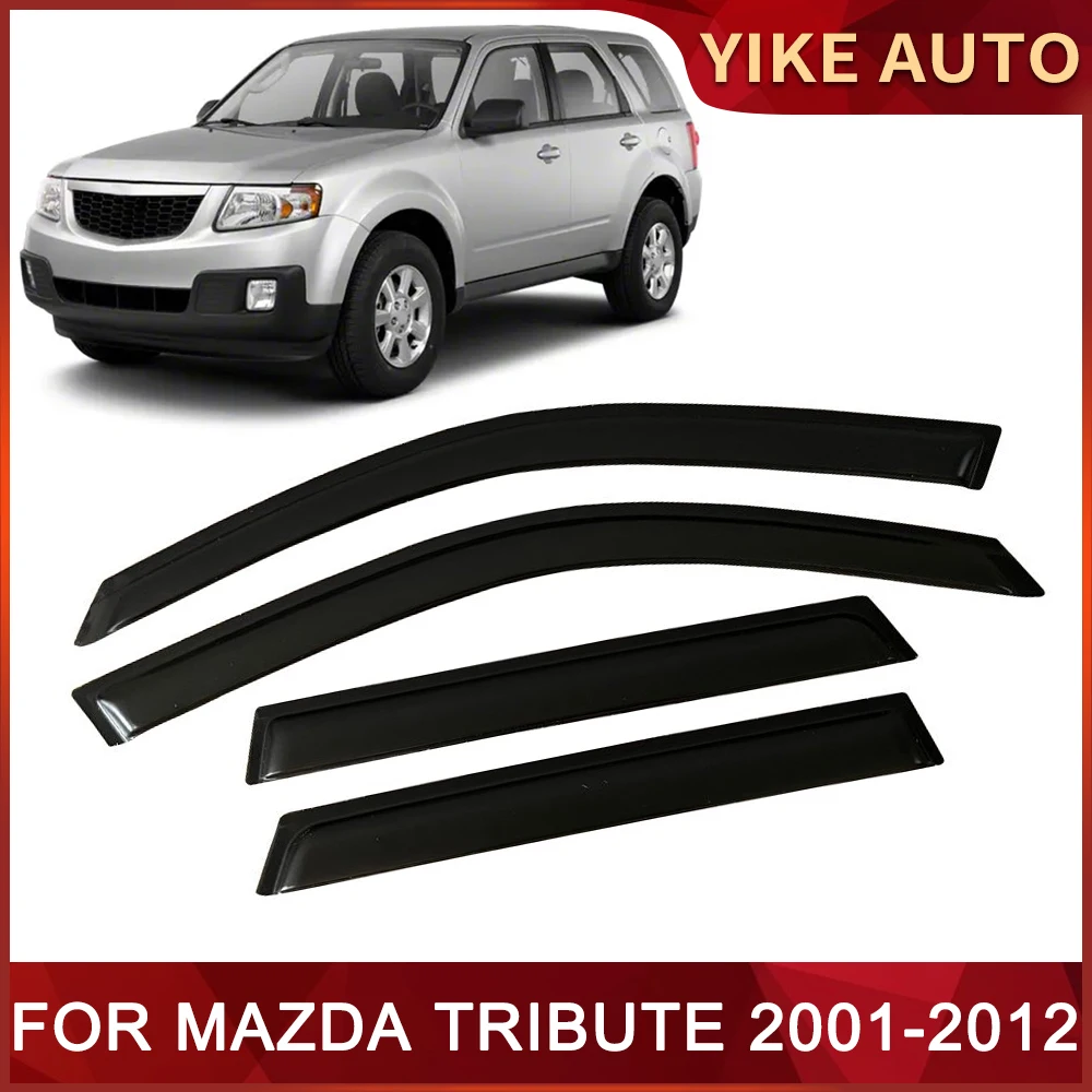 

Оконный козырек для MAZDA TRIBUTE 2001-2012, дверной козырек с защитой от ветра, солнца, дождя, боковые окна, ветровые дефлекторы, автозапчасти