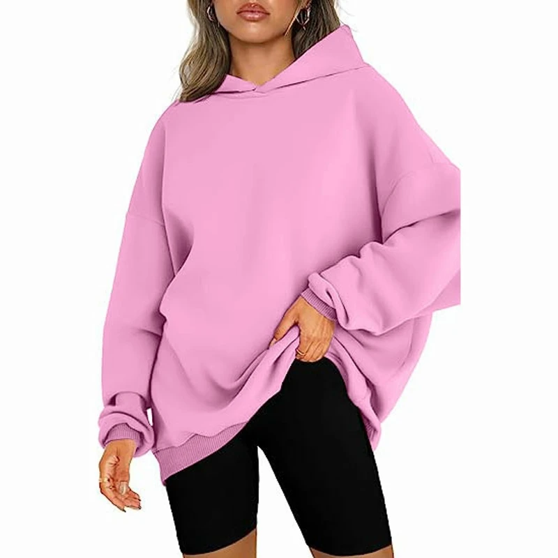 Women's Sweatshirt Hooded Pullover Loose Casual Fleece Tops