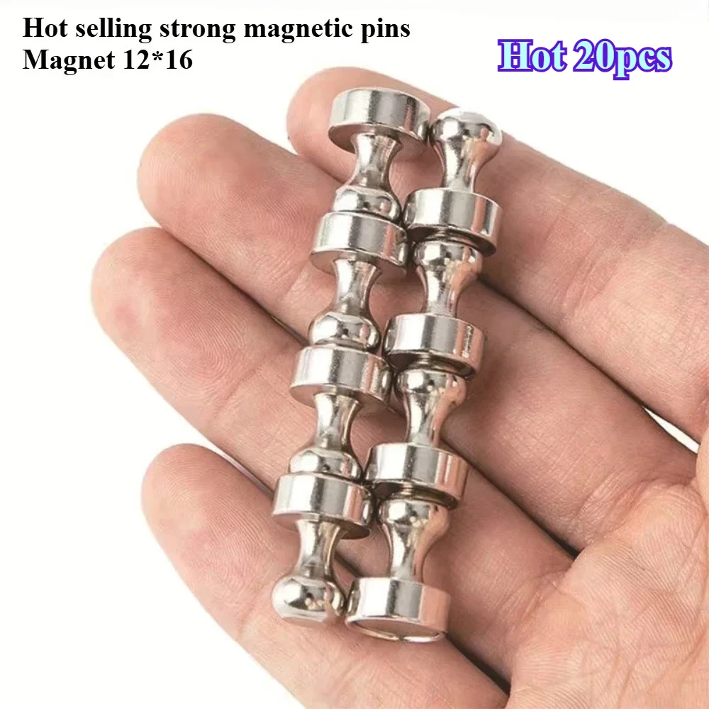 แม่เหล็กนีโอไดเมียมแบบเข็มกลัด 1-20 ชิ้น แม่เหล็กแรงสูงพิเศษ สำหรับติดตู้เย็น อุปกรณ์ฮาร์ดแวร์ และงานปรับปรุงบ้าน 1