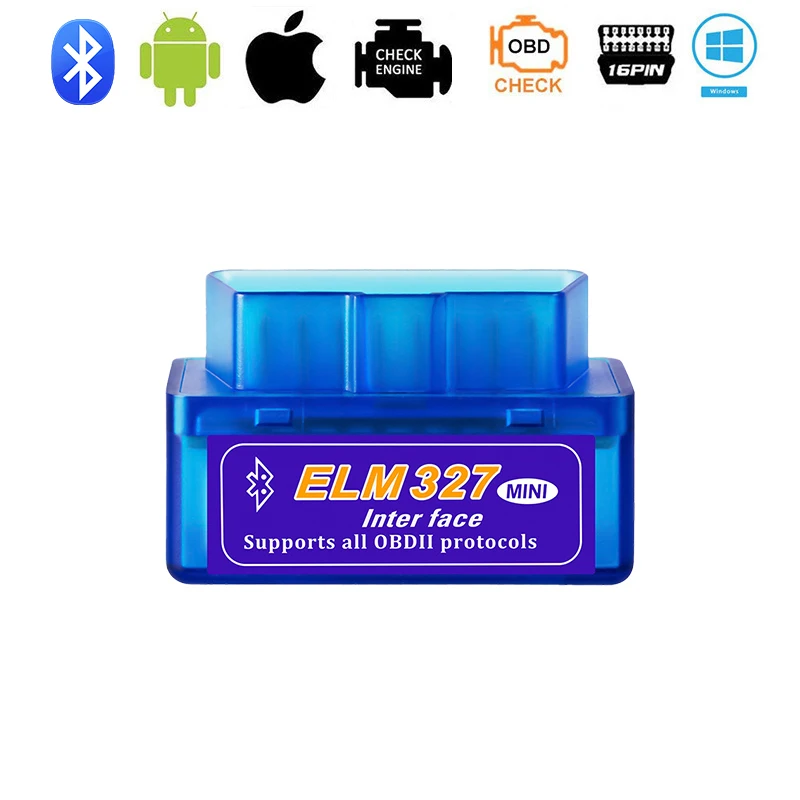 Mini ELM327 V2.1 OBD2 Scanner Code Reader Bluetooth Car Diagnostic Tool Automotive Fault Detector For Android /IOS