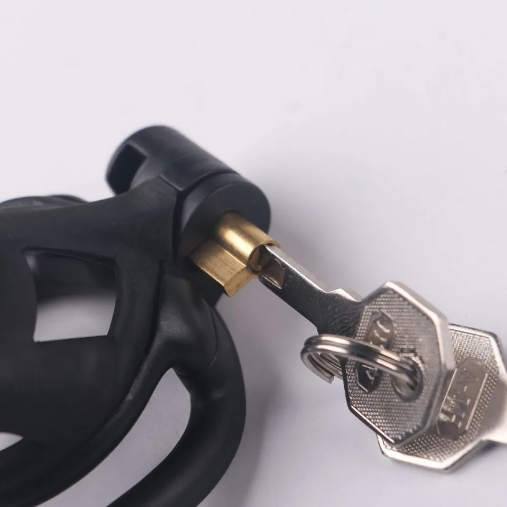 Male Resin Chastity Cage with 4 Size Ring Erotic Urethral Lock Device Cock Cage Adult Sex Toys for Men Penis Sleeve BDSM Toy