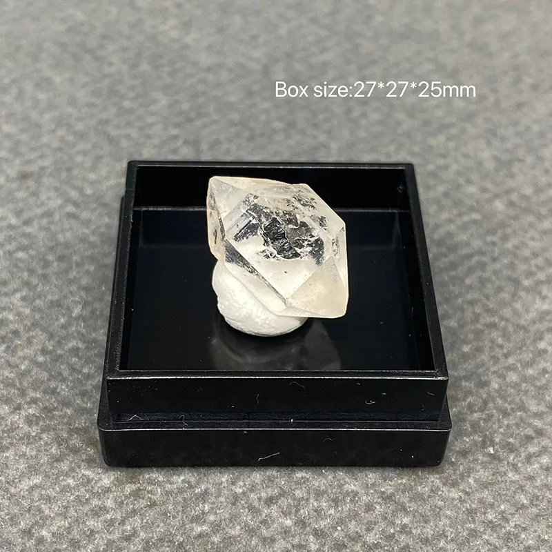 100% natural  crystal diamond gemstone+Box size:27*27*25mm