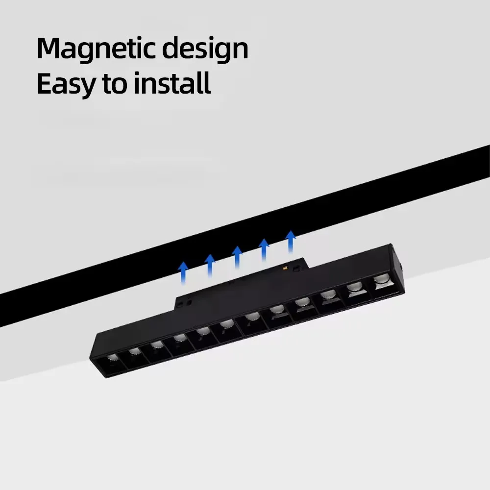 6MM Ultra Thin Aluminum 48V Magnetic Track Light System Smart Home Tuya Dimming  Gille Light Downlight Spotlight  Ceiling Lamp 3