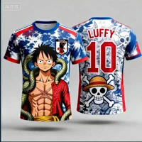 Maillot de football One Piece Luffy Japon 2026, T-shirt, maillot de football spécial pour enfants, kit de maillot de football pour adultes, hommes, femmes, sweat-shirt à séchage rapide 1