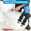 Toilet Seat TOP FIX Seat Hinge Hole Fixings Well Nut Screw Rubber Back to Wall Pair 6