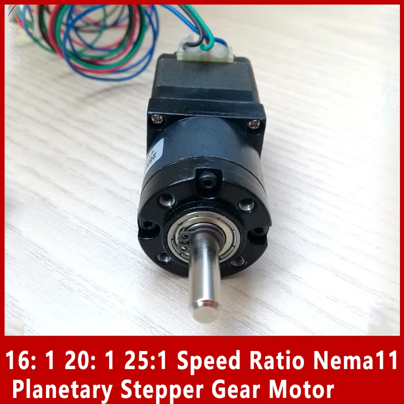 Relação de Velocidade Nema11 Planetário Motor de Passo Cnc Motor de Passo 0.6a 4.5n. cm 16: 20: 25:1