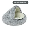 Pet Autumn and Winter Warm Shell Semi-Enclosed Cat Bed Pure Cotton Pet Cat Bed Semi-Enclosed Dog Bed Dog Bed Enclosed Cat Bed 5