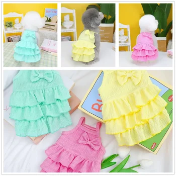 2023 Spring Pet Clothes Dog Princess Dresses Puppy Dress Pet Skirt Puppy Dog Princess Dresses for Small Medium Cat Costume Pug 1