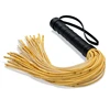 38.5CM Yellow PU Leather Tassels Flogger Horse Riding Whip Equestrianism Horse Whips 1