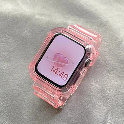 Enhanced Summer Sport Candy Band + Case for Women - Elegant Bracelet Strap for Apple Watch (Pink)