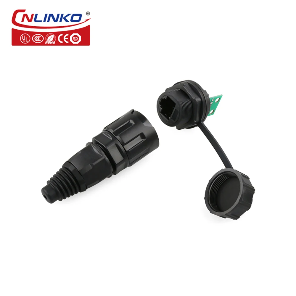 Industrial Ethernet Connector IP67 Waterproof RJ45 Circular Connector ...