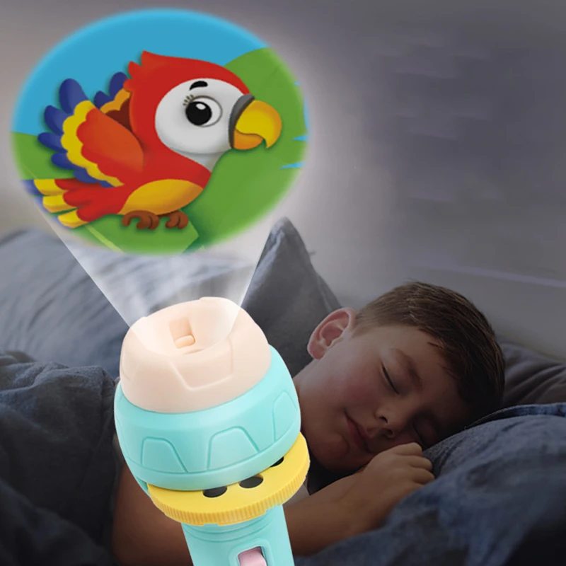 Flashlight Projector Torch Lamp Toy Cute Cartoon Creativity Toy Torch Lamp Flashlight Projector Baby Sleeping Story Book luminous projection flashlight flashlight projector toy
