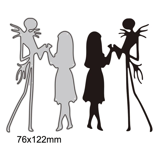 Jack and Sally Metal Cutting Dies The Nightmare Before Christmas Stencils for DIY Scrapbook Paper Album Decora Embossing Crafts jack-and-sally-metal-cutting-dies-the-nightmare-before-christmas-stencils-for-diy-scrapbook-paper-album-decora-embossing-crafts