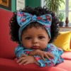 BABESIDE 20 '' Realistic Reborn African American Baby Doll, Real Life Newborn Doll with Outfit & Accessories for Kids Age 3+ 1