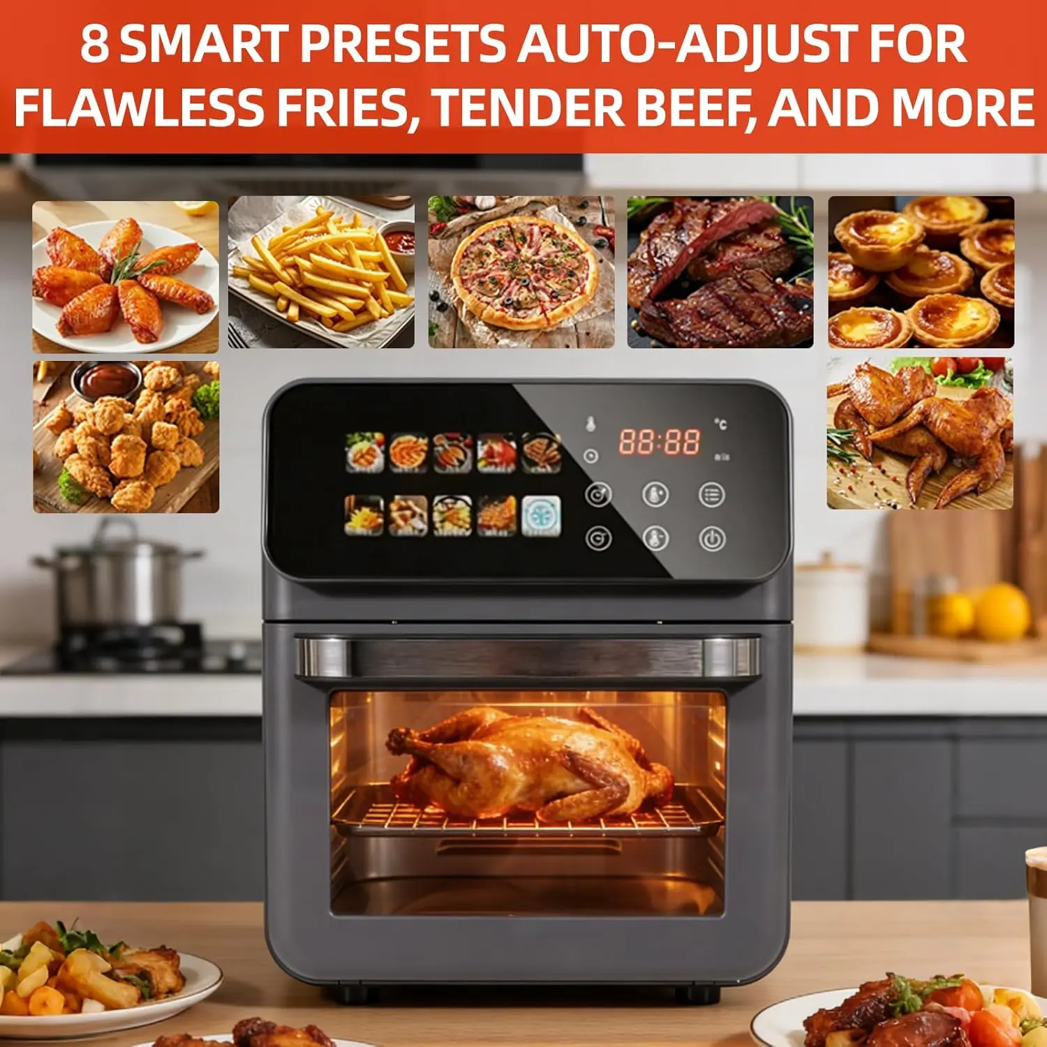 مقلاة هوائية فرن 10 لتر رقمية