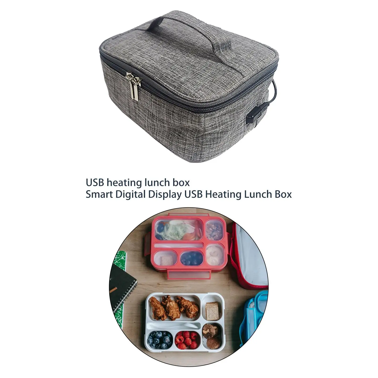 USB Heated Lunch Boxes Bag Container Oxford Cloth Food Warmer Waterproof Material Convenient Reusable Personal Microwave Durable USB Heated Lunch Boxes Bag Container Oxford Cloth Food Warmer Waterproof Material Convenient Reusable Personal Microwave Durable