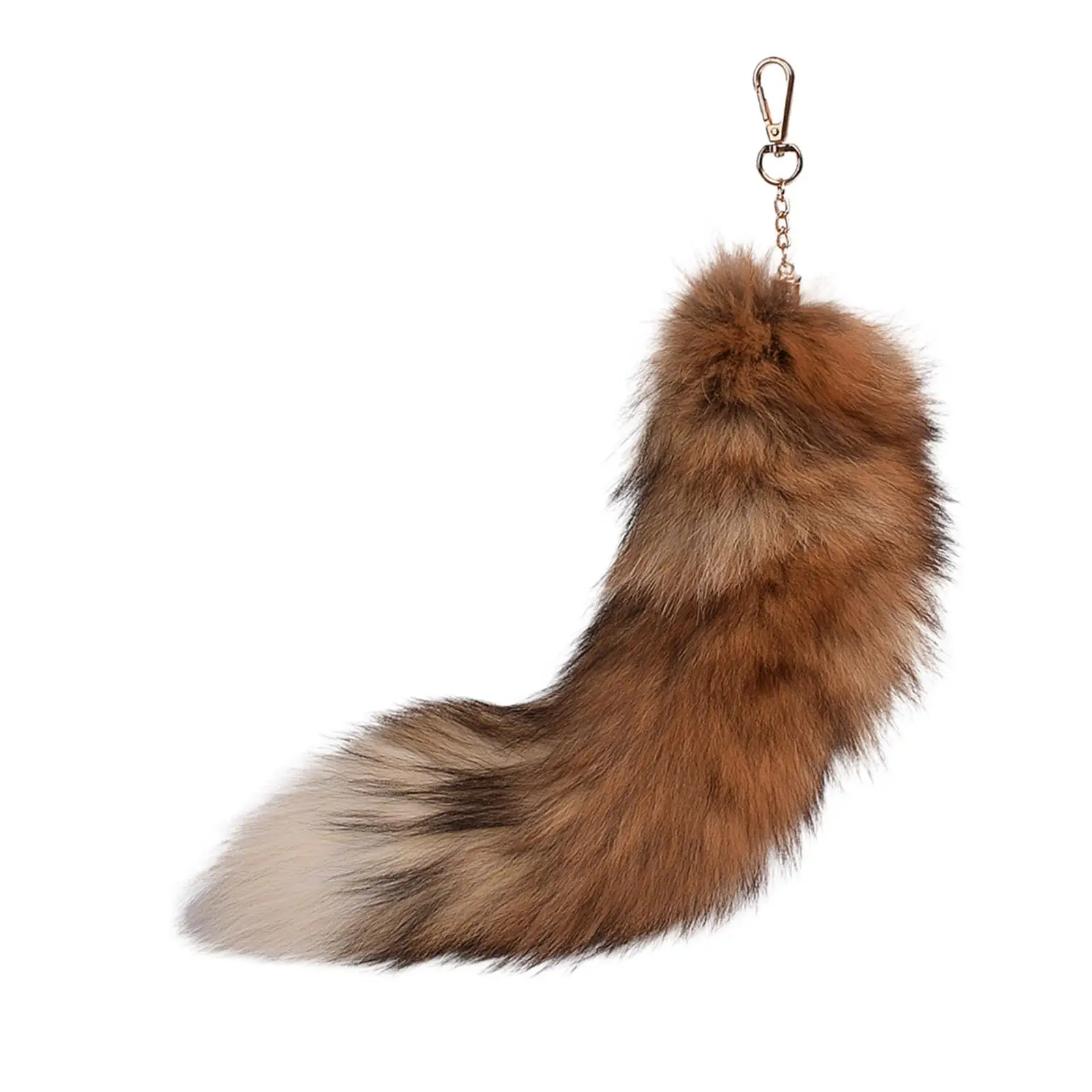 Faux Fur Keychain Backpack Charm Handcraft Decor 40cm Long Hanger Fashionable Cosplay Women Keyring for Party Costume Car Women