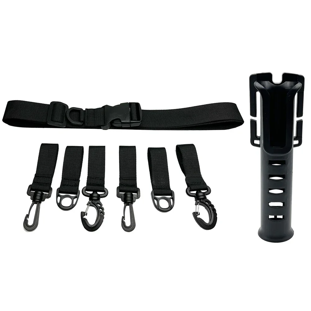 Portable Fishing Wader Belt Rod Holder Fishing Gear Tackles Accessories Adjustable Waist Belts Rod Holder Pole Inserter