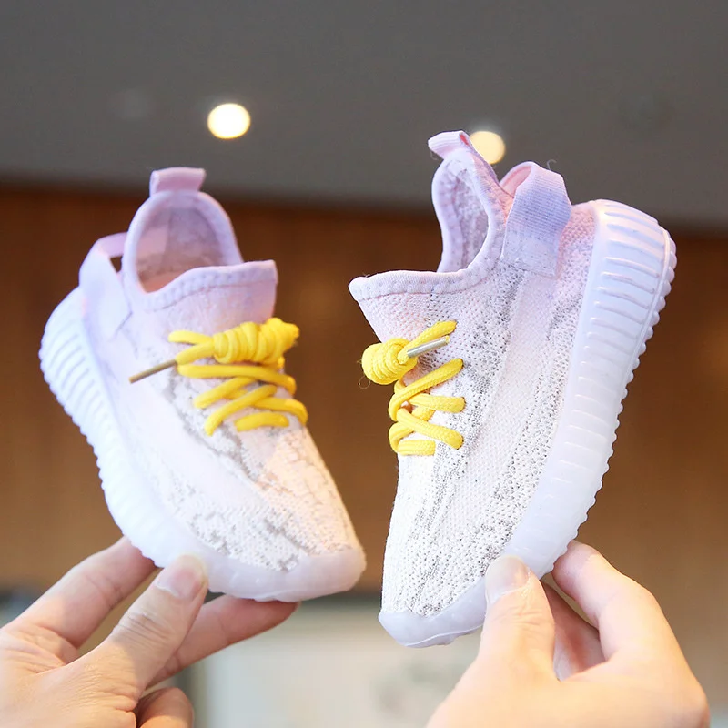 Sports Shoes Kids Sneakers Kids Shoes Kids Sports Shoes Size 21-38 Kids Casual Shoes Summer Boys Sneakers Breathable Knit Non-slip Shoes Lightweight Girls Casual Children's