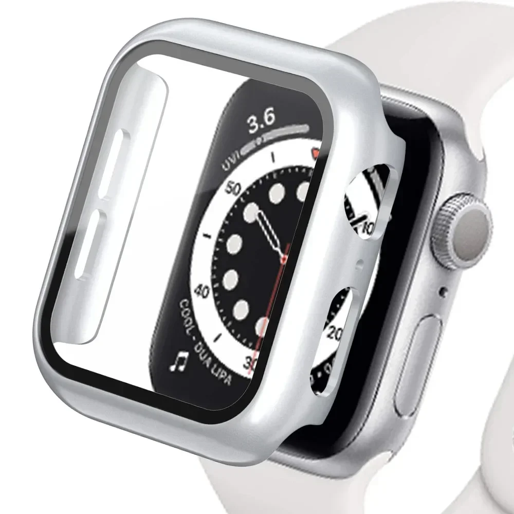 Enhanced Protective Watch Cover with Glass Screen Protector - Premium Bumper Case
